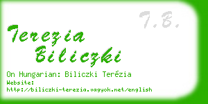 terezia biliczki business card